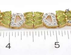 Absolutely Fascinating 48.31CTW Peridot & Topaz Necklace in Vermeil