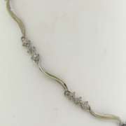 Beautiful White Gold Diamond Accent Link Bracelet