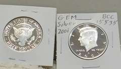 2 ea 2001 Sil PRF Kennedy Hf, Gem Cam