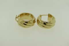 Popular 18kt Wide Twisted Hoops