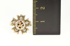 14K Yellow Gold Ornate Sigma Nu Fraternity Snake Star Enamel Ring