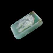 Cameo style 26mm Mother of Pearl over Amazonite