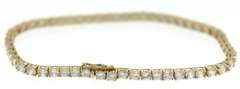 Elegant Yellow Gold CZ Tennis Bracelet