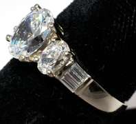 Dazzling CZ Ring in White Gold