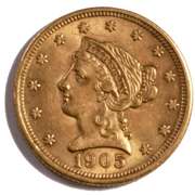 1905 Liberty US Gold Quarter Eagle