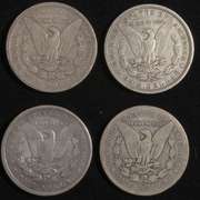 1891 P &O 1887 O &1889 O  Raw Morgan Dollars