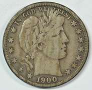 Sharp 1900-S Barber Half Dollar. Full Liberty