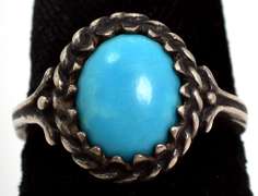 Understated Turquoise Ring in Sterling Silver