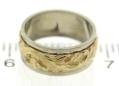 Beautiful 8mm Floral Eternity Band