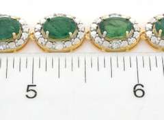 Ravishing Emerald & Diamond Necklace in Vermeil