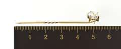 Gold Filled Retro Round Cubic Zirconia Solitaire Stick Pin
