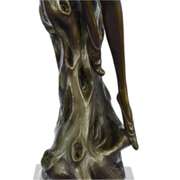 Forest Fairy Bronze Sculpture on Marble Base Figurine