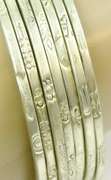 Set of 7 Solid Sterling Bangle Bracelets