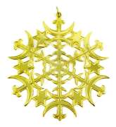 1973 MMA Sterling Vermeil Snowflake Ornament