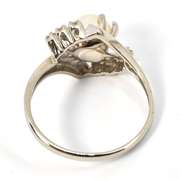 Pearl & Diamond White Gold Ring