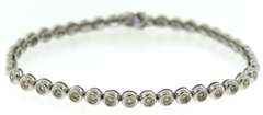 Attractive White Gold Bezel Set Diamond Bracelet