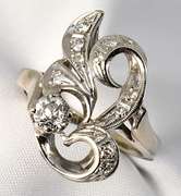 Vintage Diamond Swirl Ring