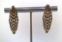 Flexible 14kt Gold Woven Earrings