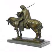 King Arthur on Horse with His Sword Bronze Sculpture