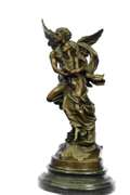 Bouguereau Lovely Sculpture of a Romantic Couple Bronze Sculpture