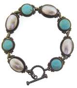 Vintage Gemstone Sterling Toggle Bracelet