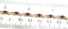 Pretty Ruby and Diamond Accent Bracelet