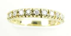 Early 14K Band of 12 Diamonds, Size 6.75
