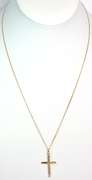 Stylized Cross Necklace in 14KT Yellow Gold