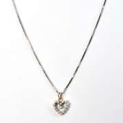 18k Necklace & Diamond Heart