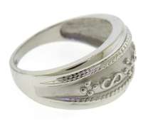 Handsome White Gold Etruscan Style Band