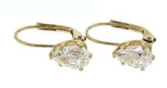 Dainty 14kt YG Set of 3 Cubic Zirconia Earrings