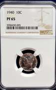 1940 10c Proof 65 NGC
