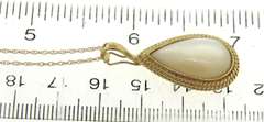 Precious 14kt YG Pear Shaped MOP Pendant on Chain
