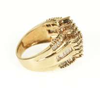 10K Yellow Gold 2.31Ctw Light Brown Diamond Cluster Statement Ring