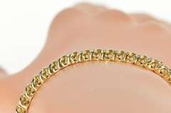 14K Yellow Gold 2.94 Ctw Wavy Link Diamond Tennis Bracelet