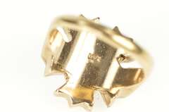 14K Yellow Gold Ornate Sigma Nu Fraternity Snake Star Enamel Ring