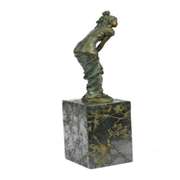 Brown Patina Lady Dancer Bronze Sculpture