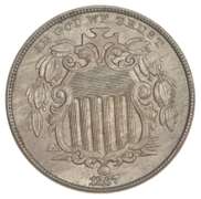 1867 Shield Nickel - NO RAYS