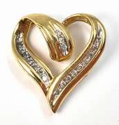 Sparkly Diamond Heart Pendant