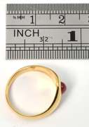 Unique 18k Cabachon Ruby Ring