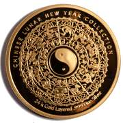 2008 24 K On Top Of 1 Troy Ounce Silver Lunar Rat Proof