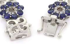 Alluring Tanzanite & CZ Bracelet in Sterling Silver