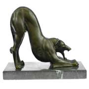 Greyhound Racing Dog Bronze Sculpture