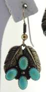 Sterling Silver Native American Turquoise Earrings