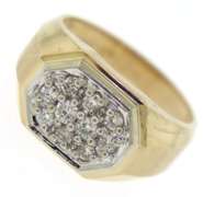 Gent's Yellow Gold Diamond Ring