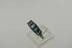 Sterling Silver Oval Shaped Aquamarine Ring