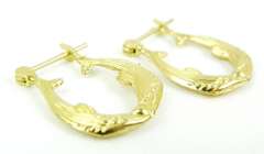 14K Gold Double Dolphin Hoop Earrings