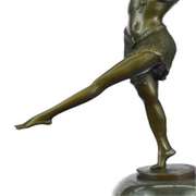 Exotic Dancer Bronze Sculpture on Marble base Figurine