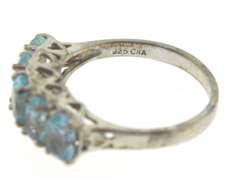 Sterling Silver Oval Shaped Aquamarine Ring