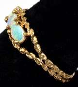 Opal Band Ring in Yellow Gold
